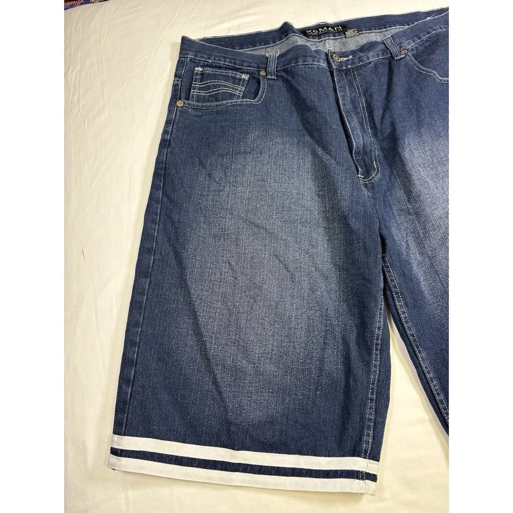 Koman Denim Shorts Size 44 Blue Jean Jorts Y2K Baggy Skate Hip Hop Streetwear
